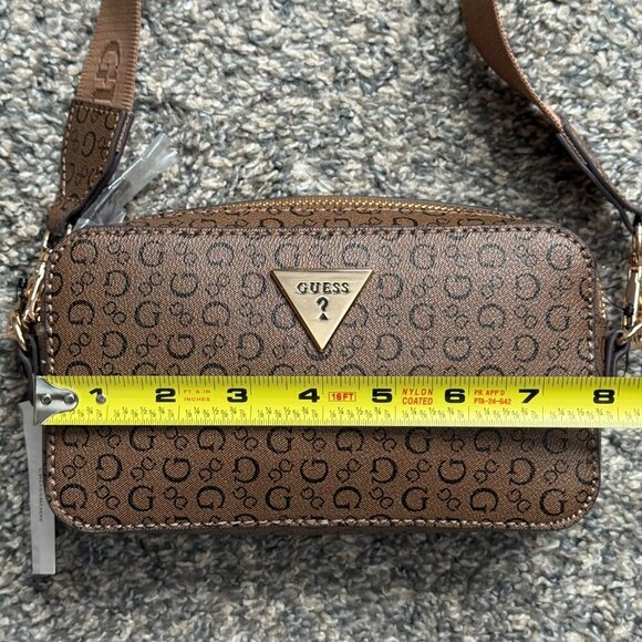 Guess Brown Logo Crossbody Handbag NWT - Picture 9 of 11